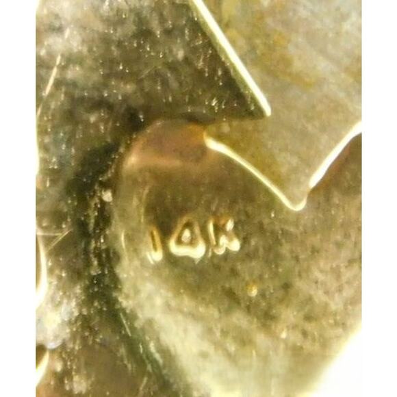 Vintage #1 Mom 14k Yellow Gold Heart Charm Pendant – Perfect Gift! - Picture 3 of 5